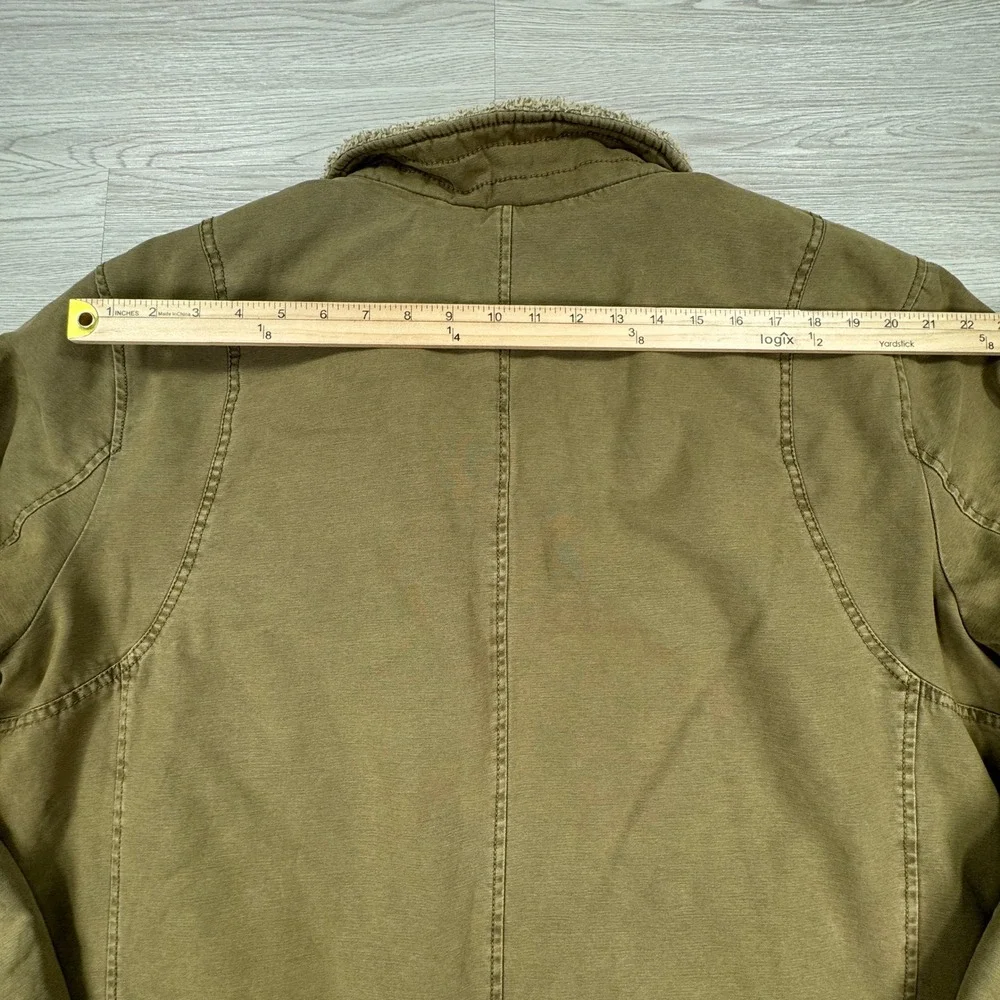 Levi's Men's Sherpa Collar Canvas Field Jacket Khaki XXL Quilted Lined Workwear